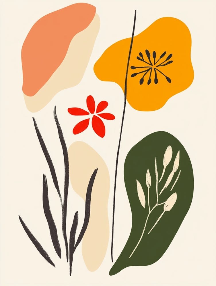 Abstraktes Blumengemälde 23
