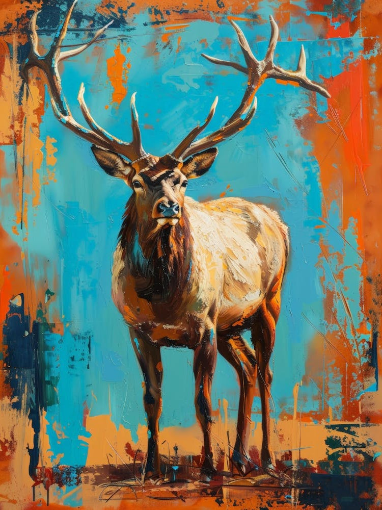 Elk painting 8