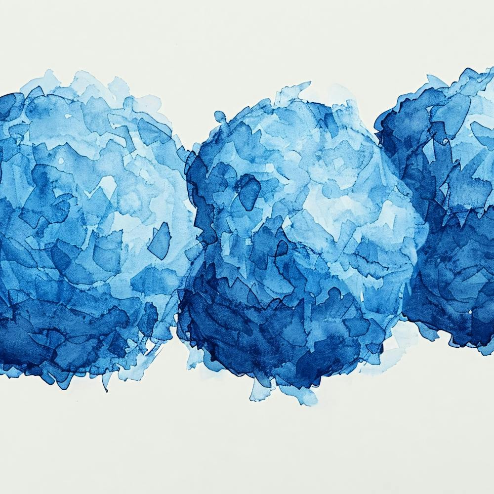 Blaue Kleckse
