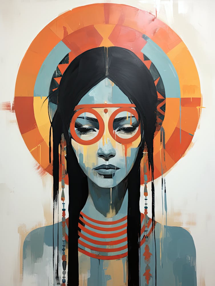 Mystical Tribal Echoes, Boho Art Style