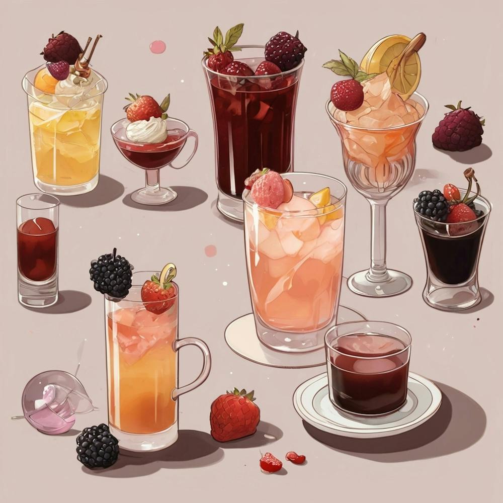 Default Drinks Combined With Food And Desserts Aesthetic 3