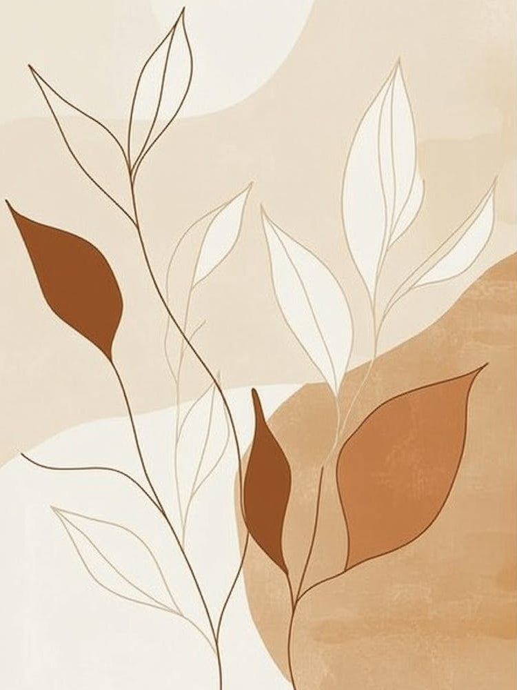 Abstract Leaves Canvas Print 2