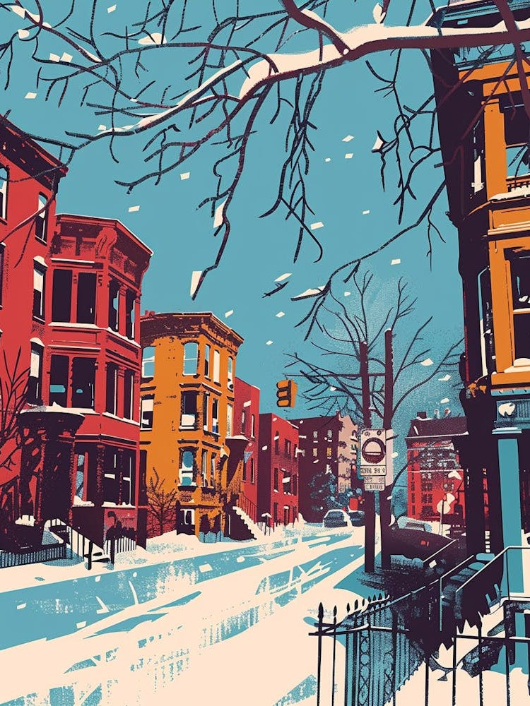 St George New York Colourful Silkscreen Illustration 4
