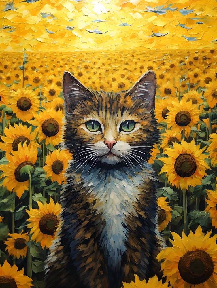 Sunflower Cat 1