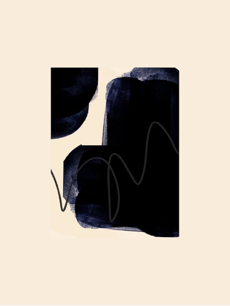 Black And Cream Abstract 2