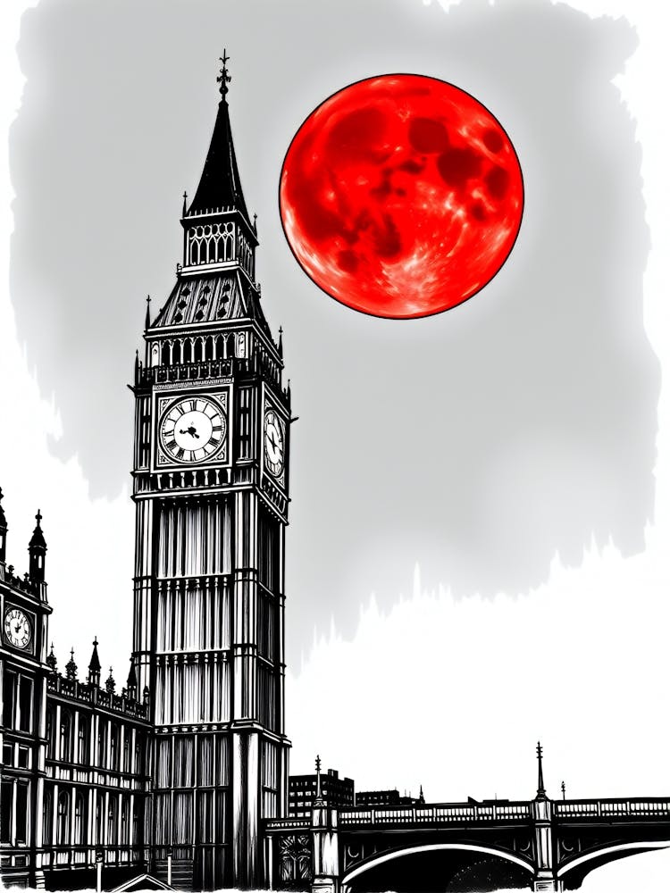 Big Ben And The Moon 4