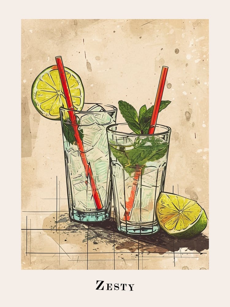 Zesty Cocktail Illustration 2