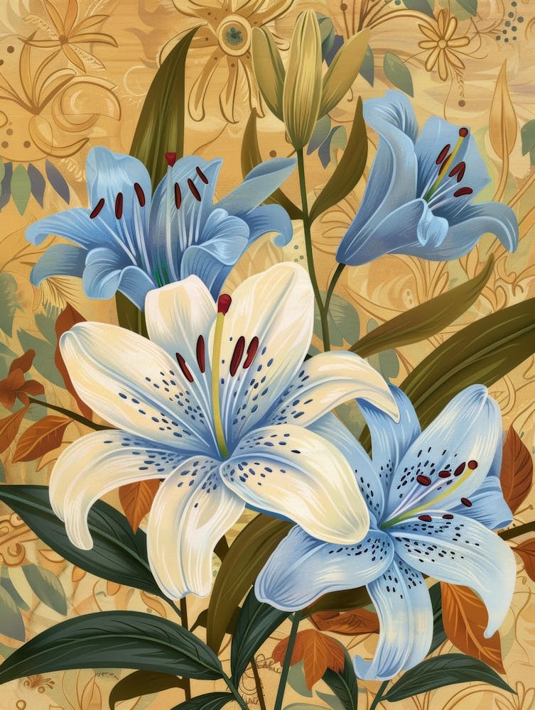 Blue Lilies 5