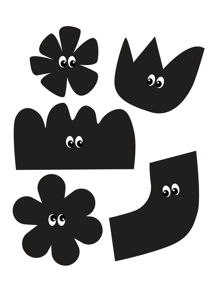 Friendly Shapes B&W