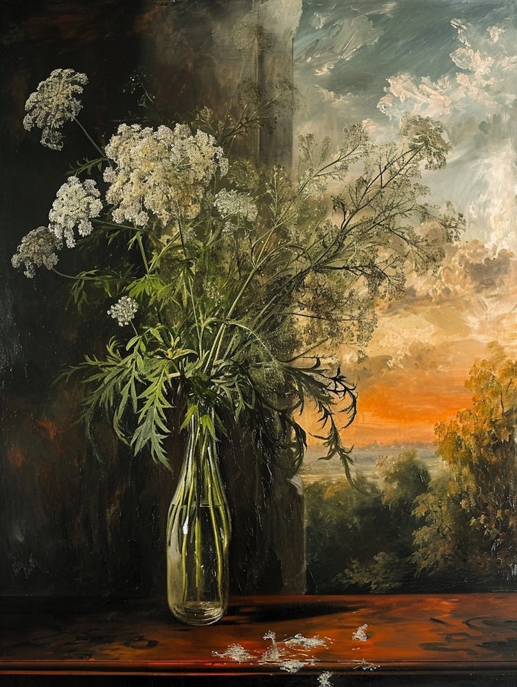 Baroque Floral Still Life Queen Annes Lace 4