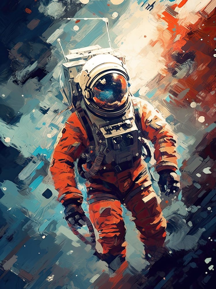 Expressive Astronaut Painting 2