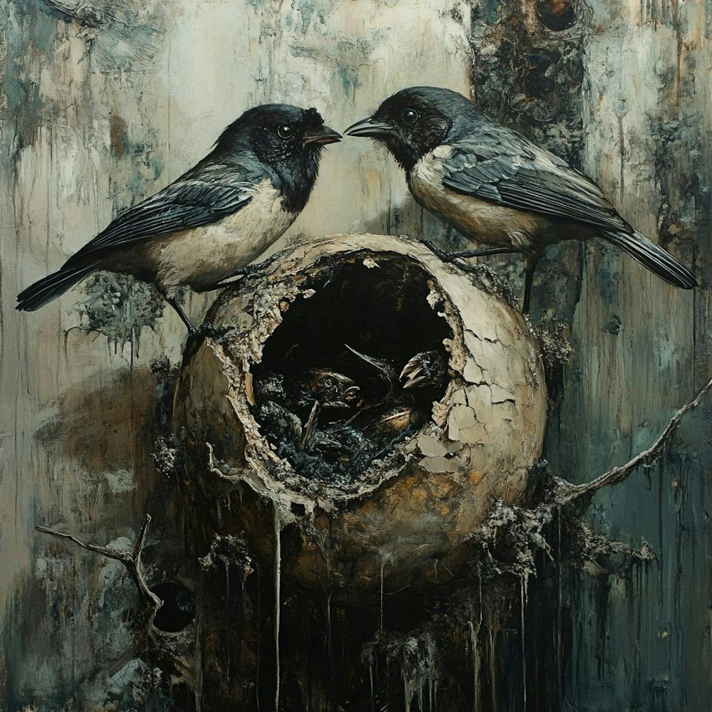 Birds In A Nest
