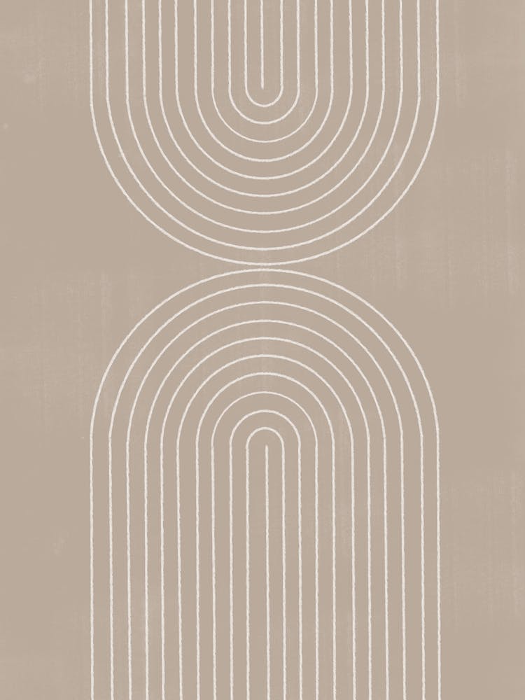 Beige Minimalistic Arch Modern Line Art