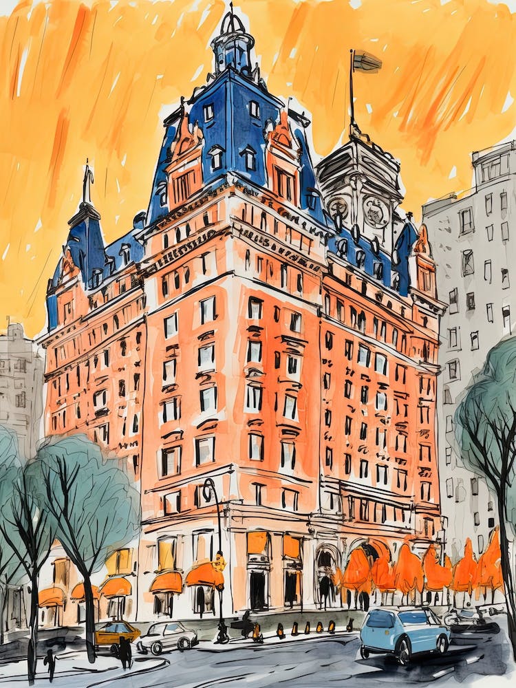 The Plaza Hotel   New York City, New York   Resort Storybook Illustration 4
