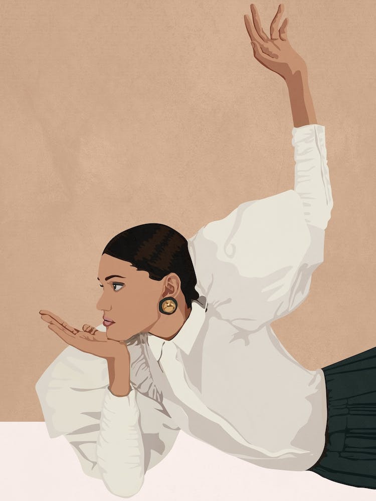 Minimal Woman Pose