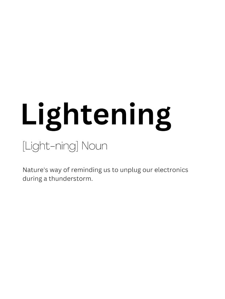 Lightening Definition Meaning