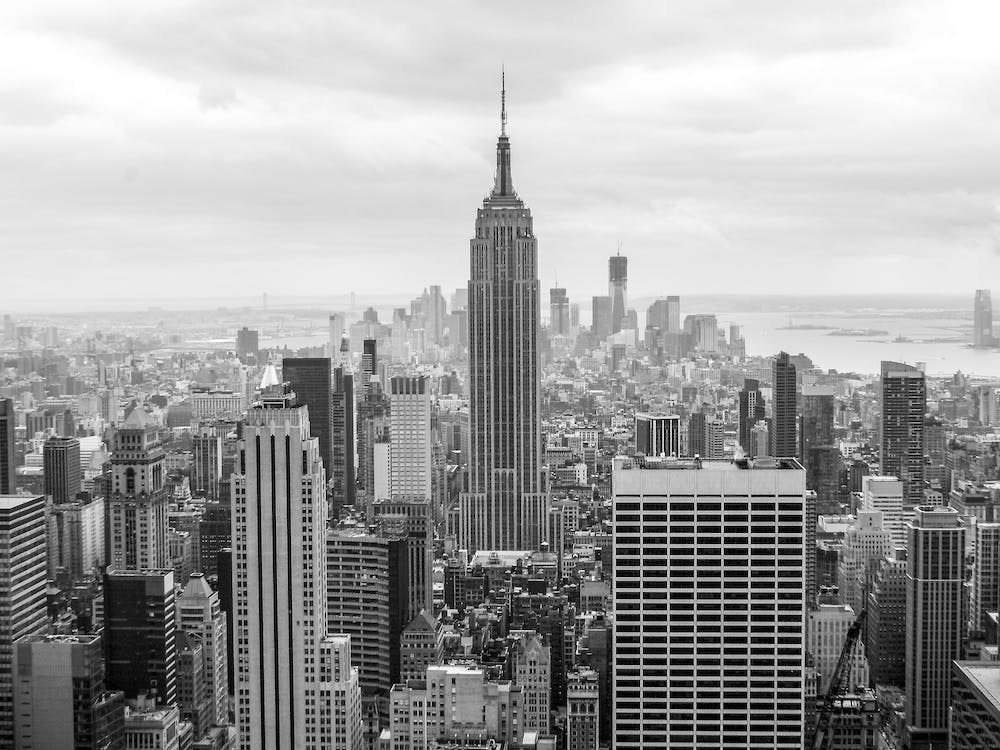 Black And White New York City Skyline