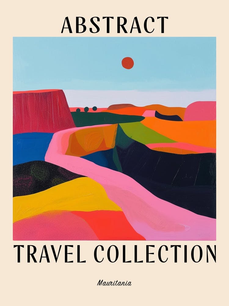 Abstract Travel Collection Poster Mauritania 3