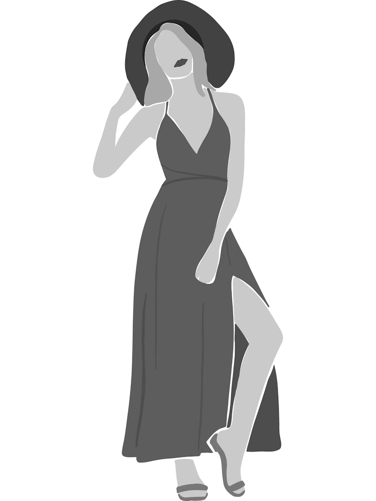 Woman In A Long Dress