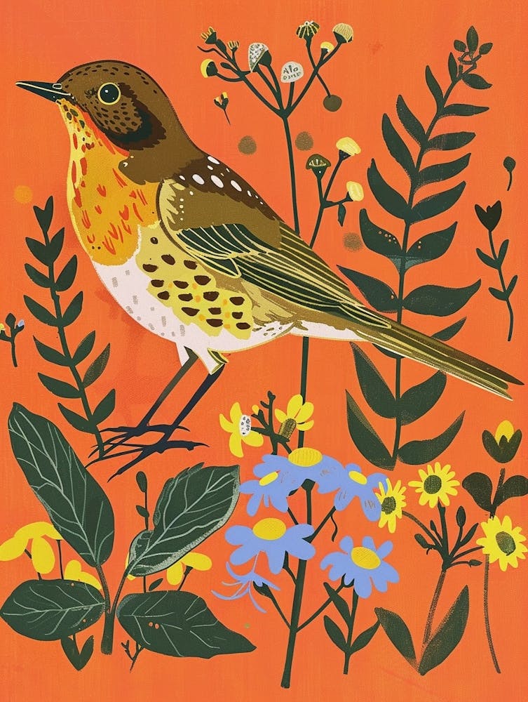 Spring Birds Hermit Thrush 2