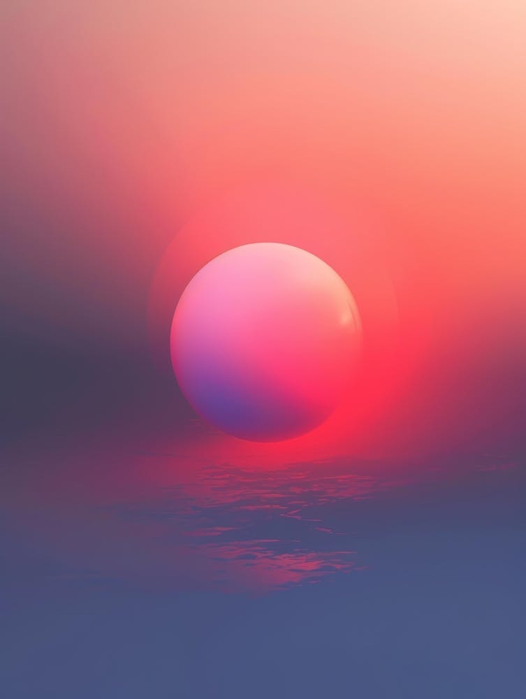 Abstract Sunset Painting