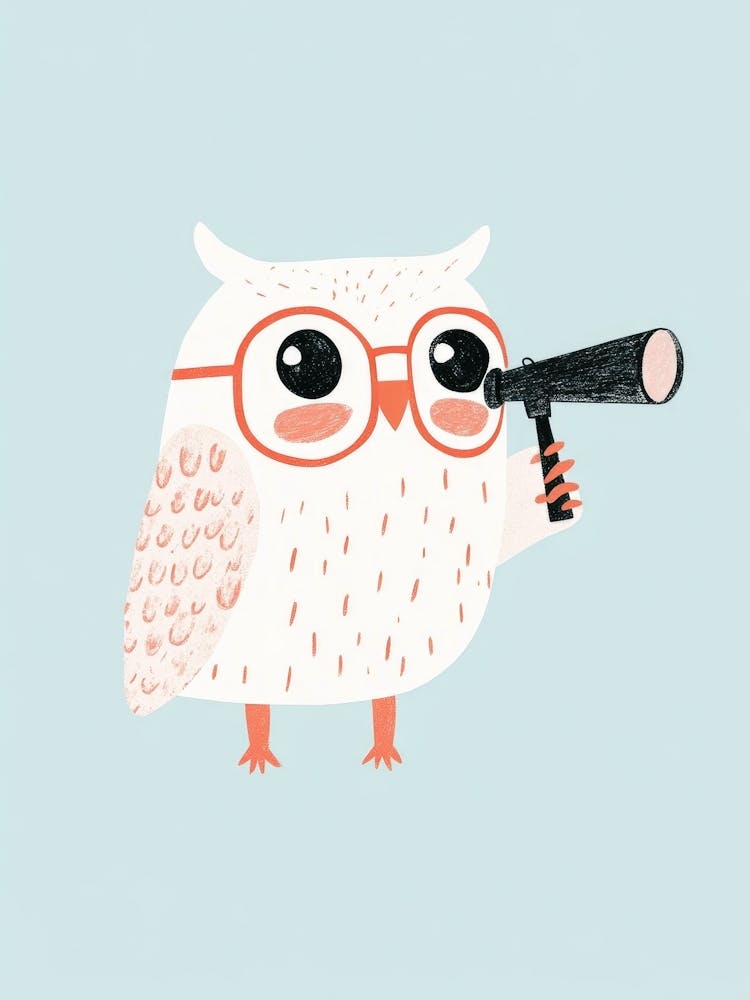 Owl With Binoculars