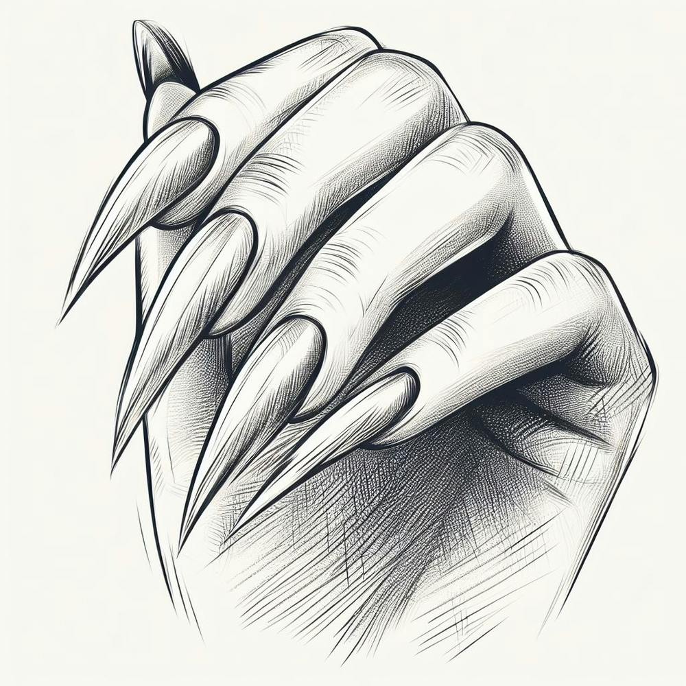 Woman'S Nails Sketch