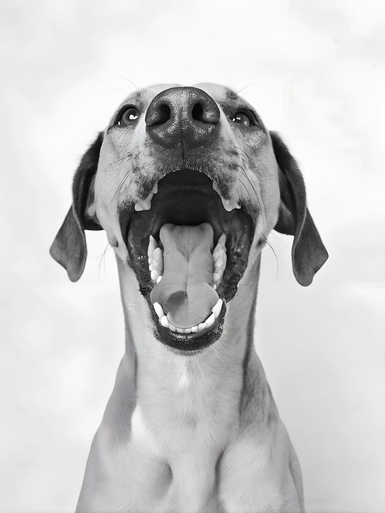 Black And White Dog Portrait