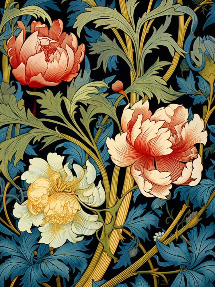 William Morris Peonies 1