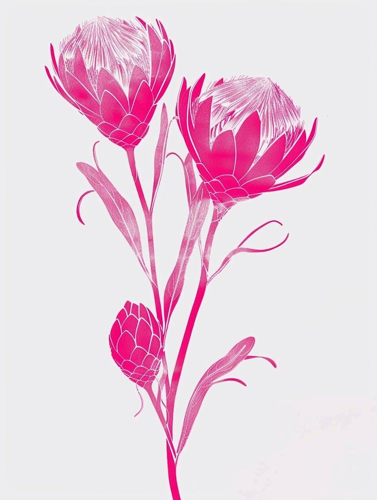 Leuchtend rosafarbene Protea 2