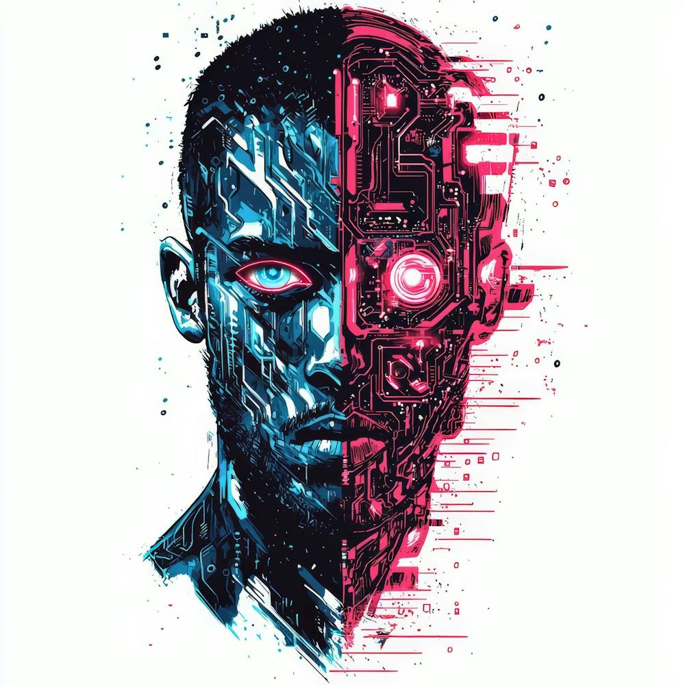 Cyborg.Generated AI. Wall 9