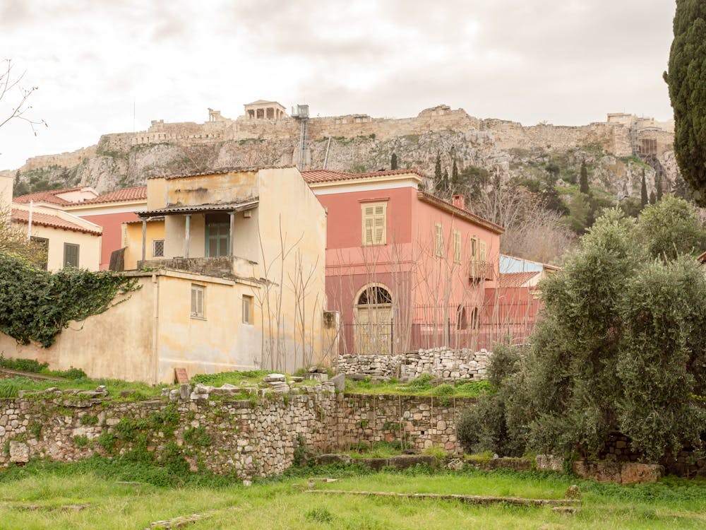 View Of The Acropolis From The Plaka Of Athens