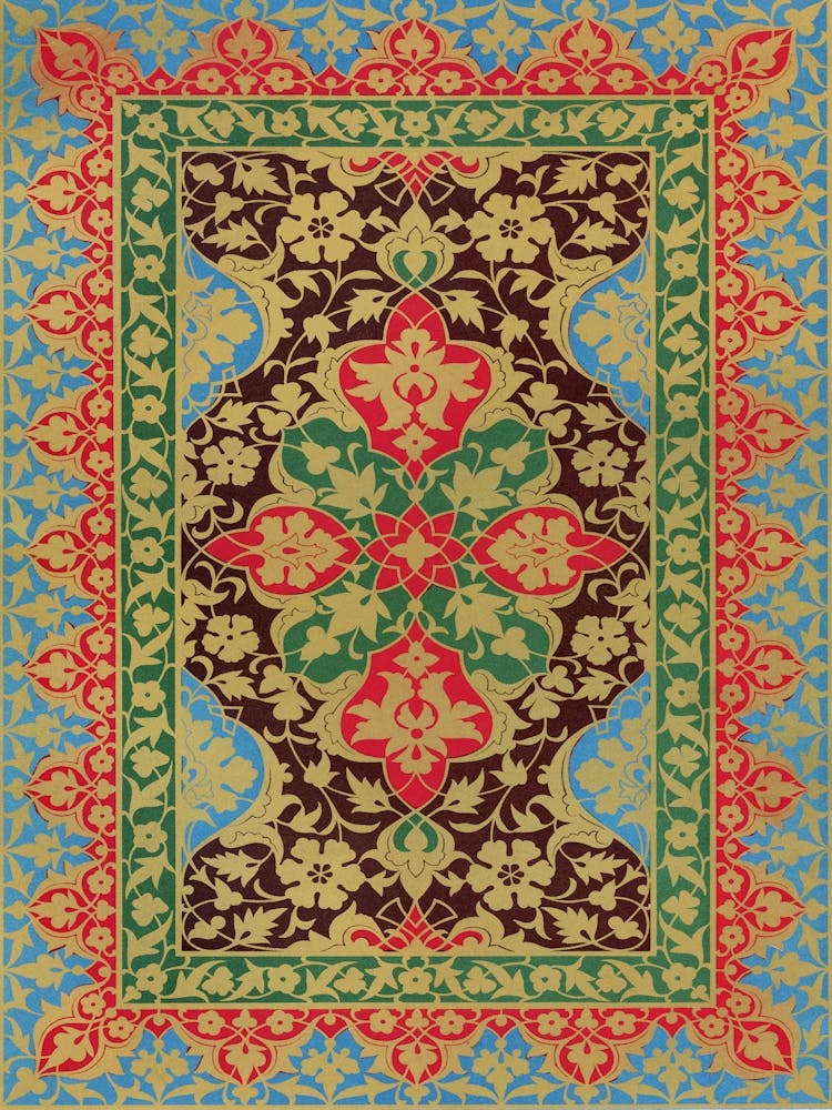 Décoration Arabesque Vintage, Planche N° 42, Emile Prisses D’Avennes, La Decoration Arabe