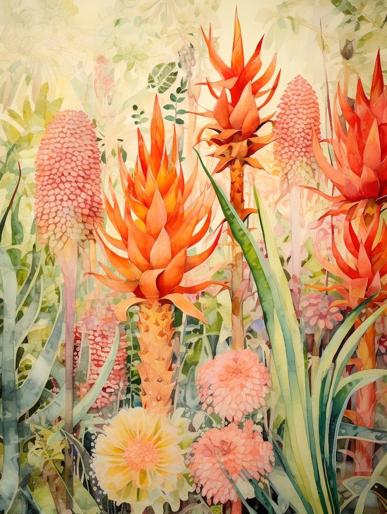 Tropical Plant Painting Aloe Vera 2