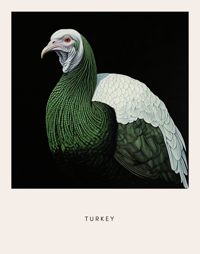 Ohara Koson Inspired Bird Painting Turkey 1 Poster