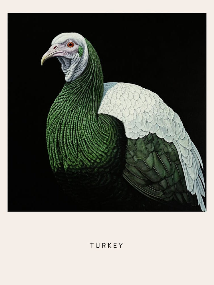 Ohara Koson Inspired Bird Painting Turkey 1 Poster
