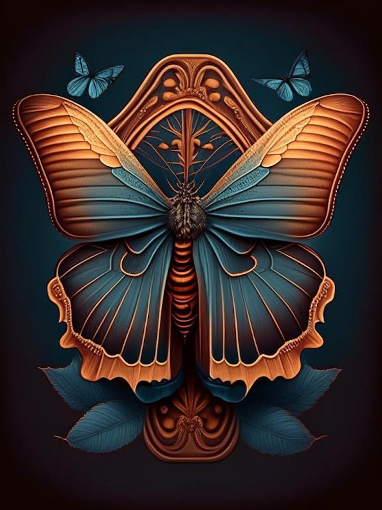 Gatekeeper Butterfly Retro Illustration 1