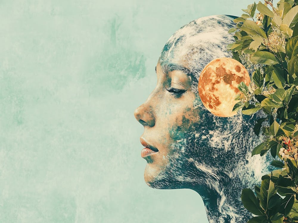 Woman With Plants On Her Head 1