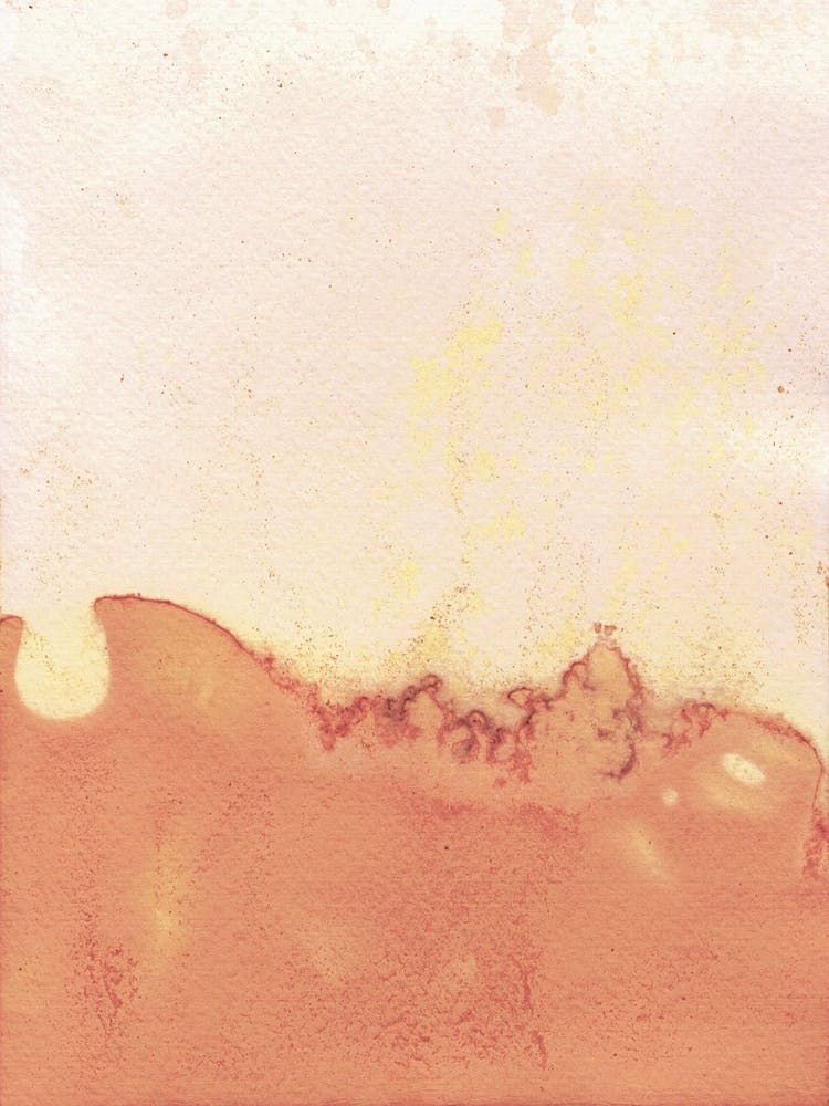 Abstract Terracotta Watercolor Painting
