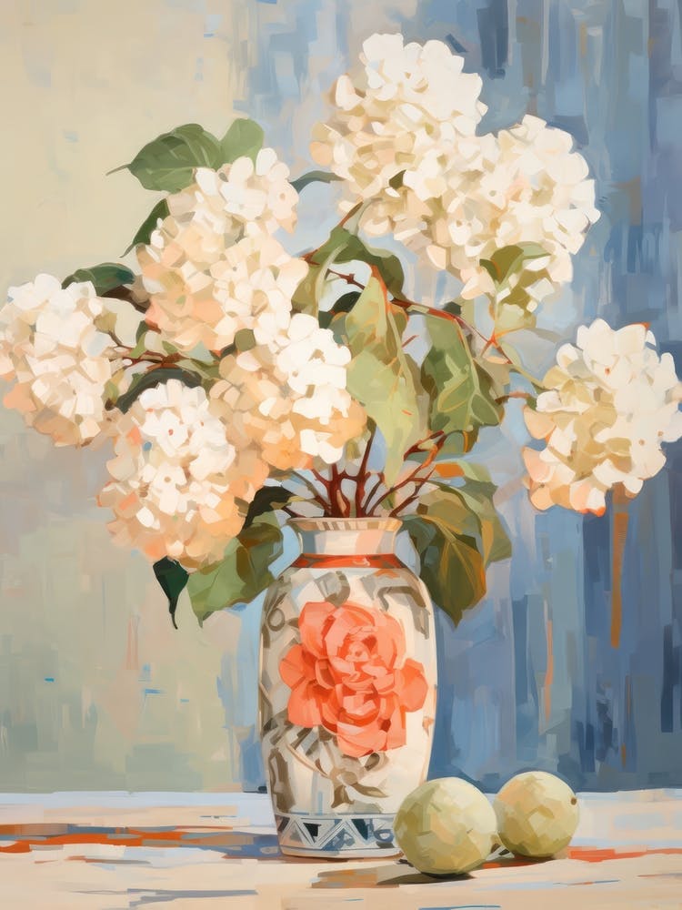 Hydrangea Flower Still Life Painting 1 Dreamy