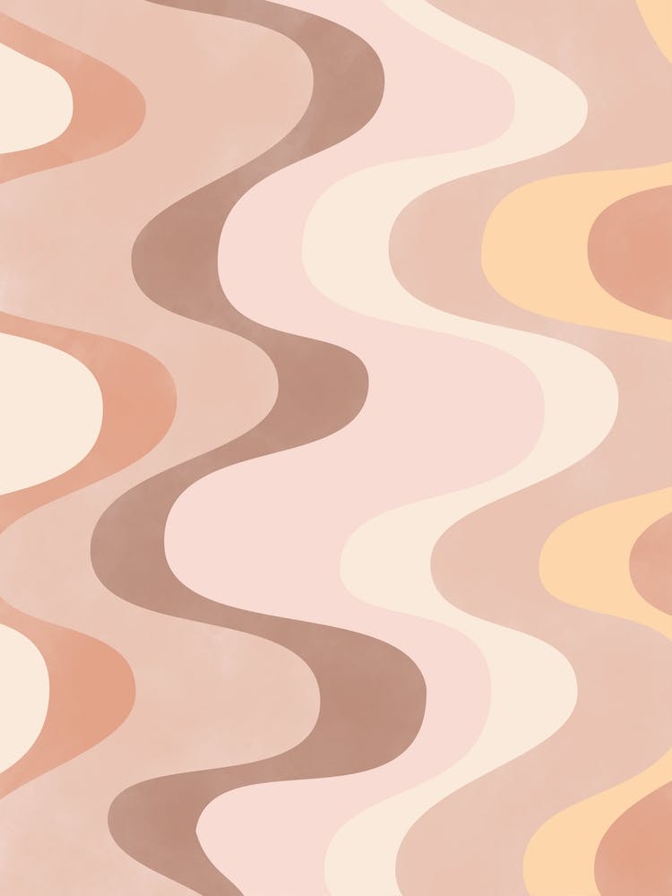Wavy Pattern in Soft Pink