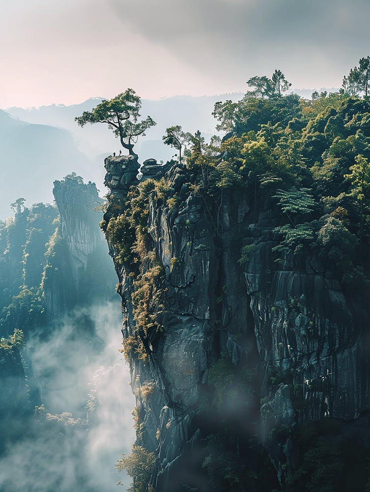Tree On A Cliff