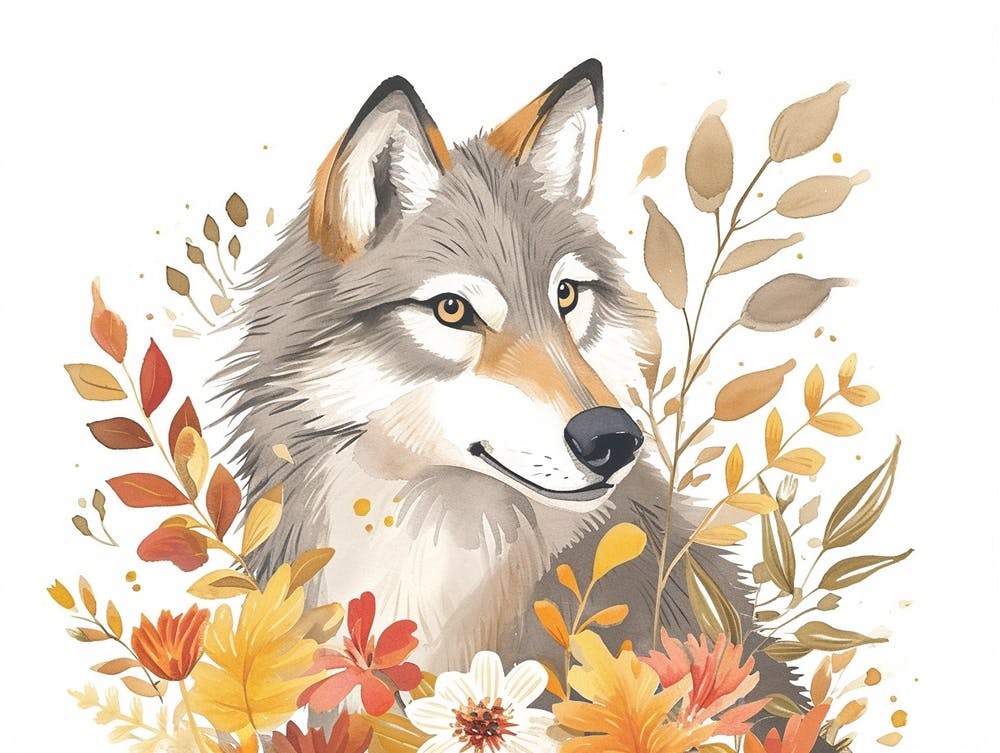 Little Floral Timber Wolf