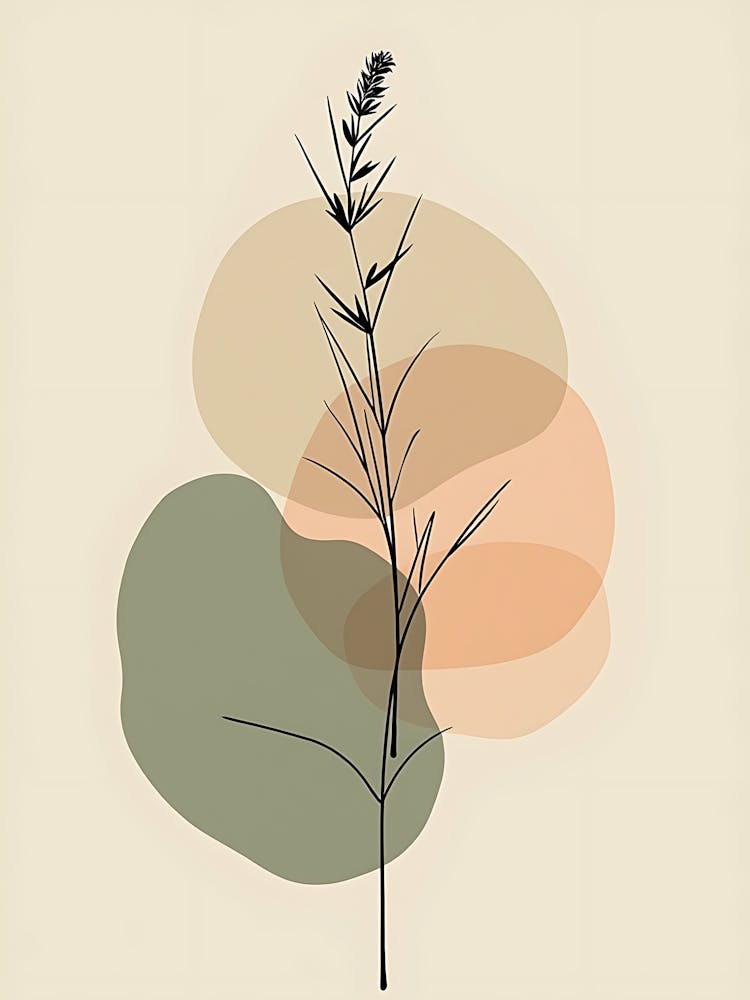 Simple Organic Leaves in Soothing Shades