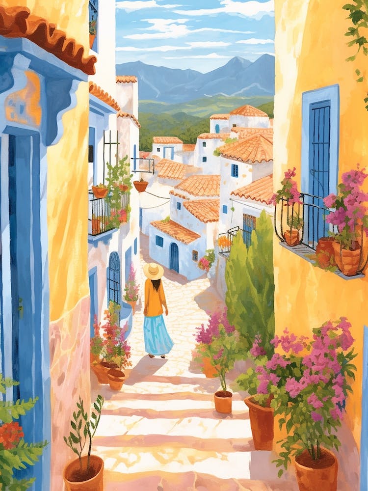 Chefchaouen Morocco 2 Illustration