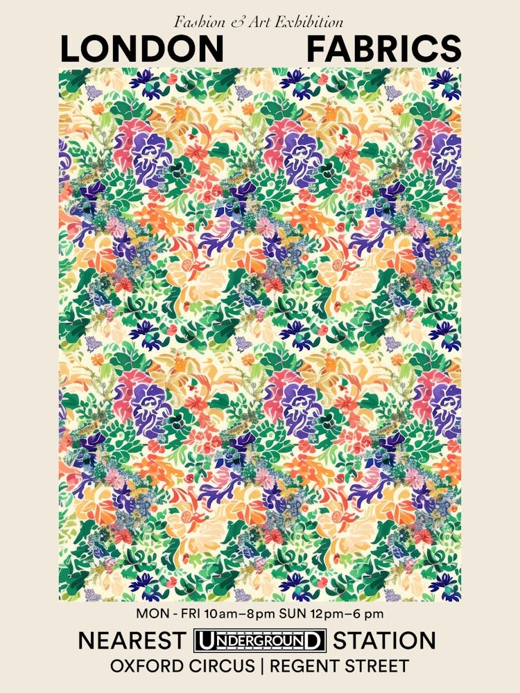 Poster Blossom Bounty London Fabrics Floral Pattern 4