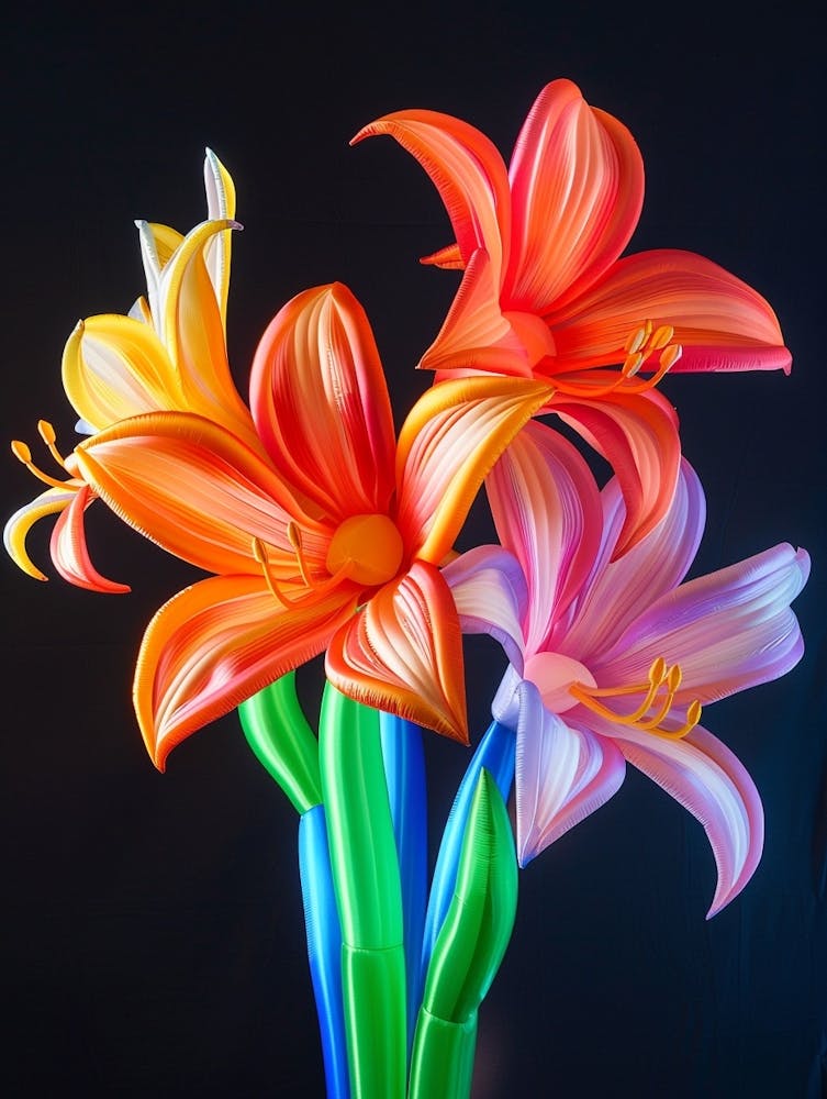 Leuchtende aufblasbare Blumen Amaryllis 4
