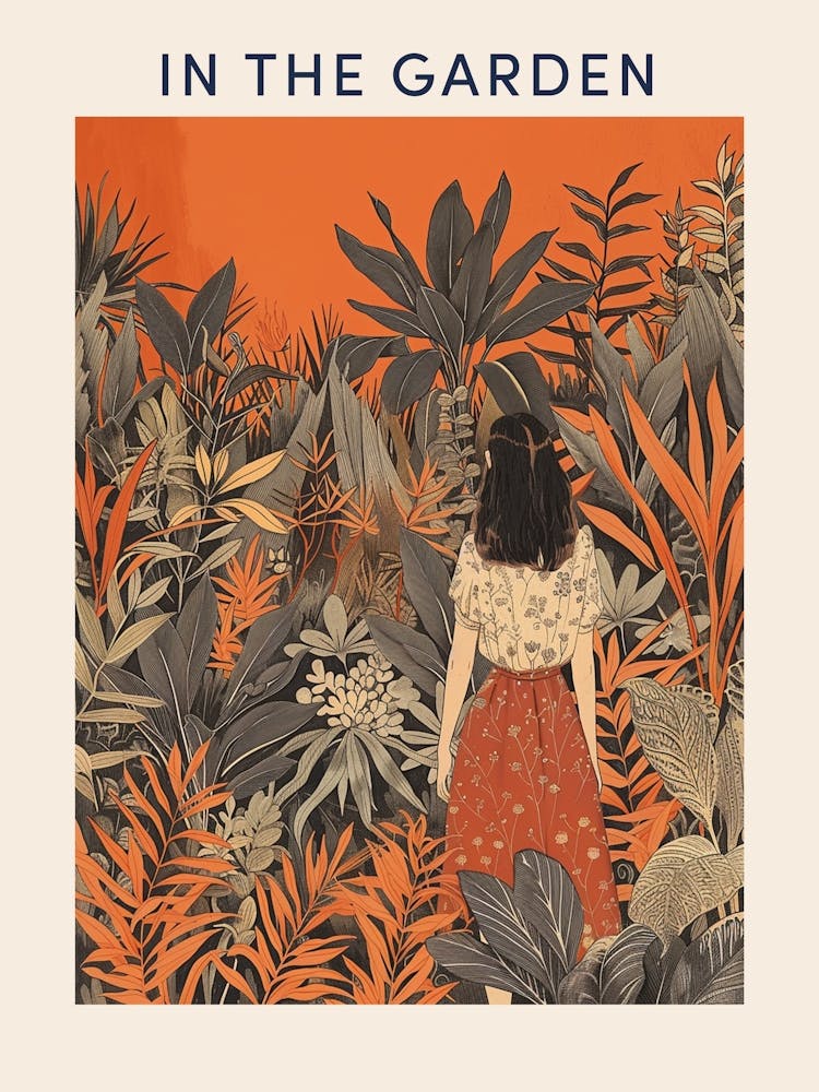 Dans le Jardin Affiche Orange 2