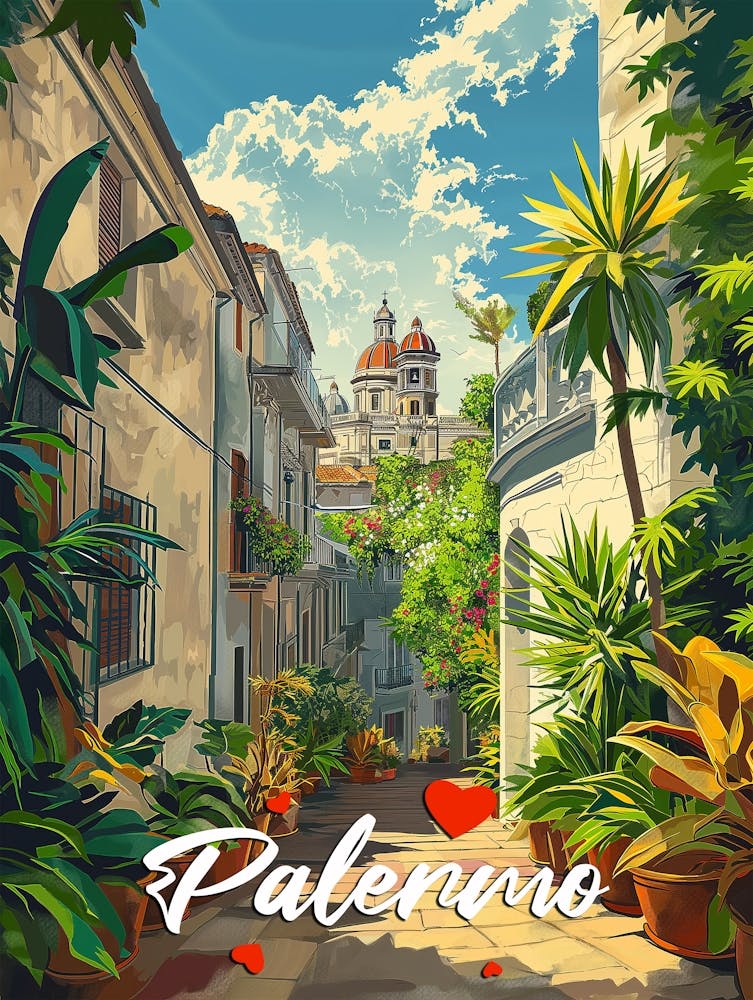 Vintage Palermo Poster
