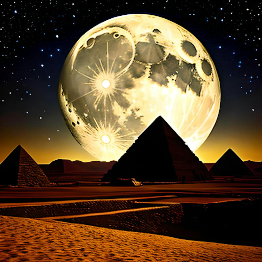 Full Moon Over Pyramids